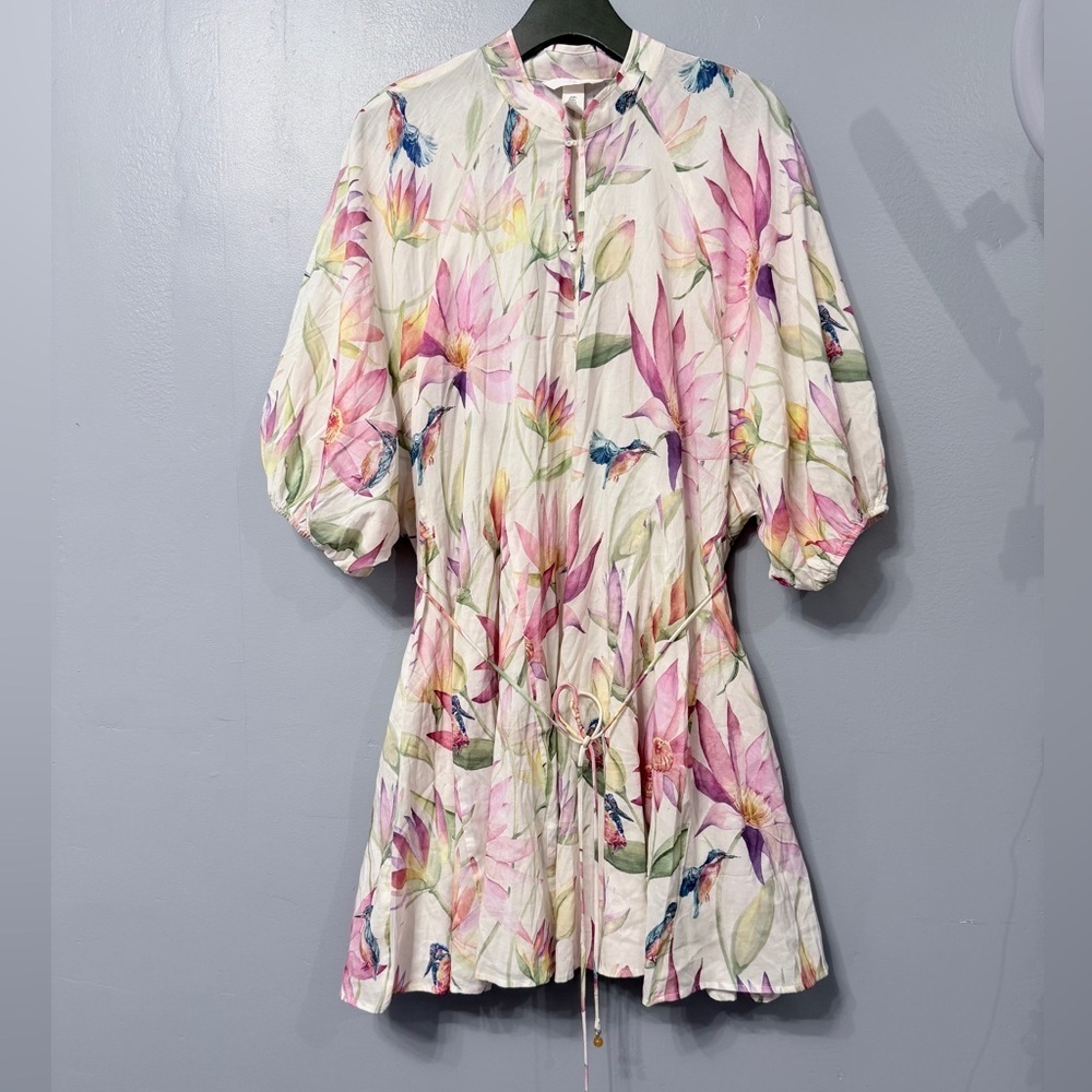 #10) H&M Floral Mini Dress - Pink and White